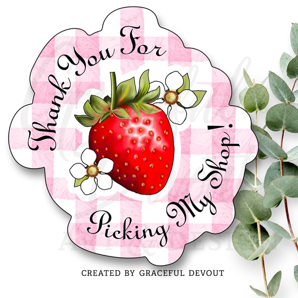 Graceful Devout Other - Thank You For Picking My Shop! 2" (inches) Stickers